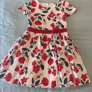 EUC Flowered Dress With Bow and Tulle Lining